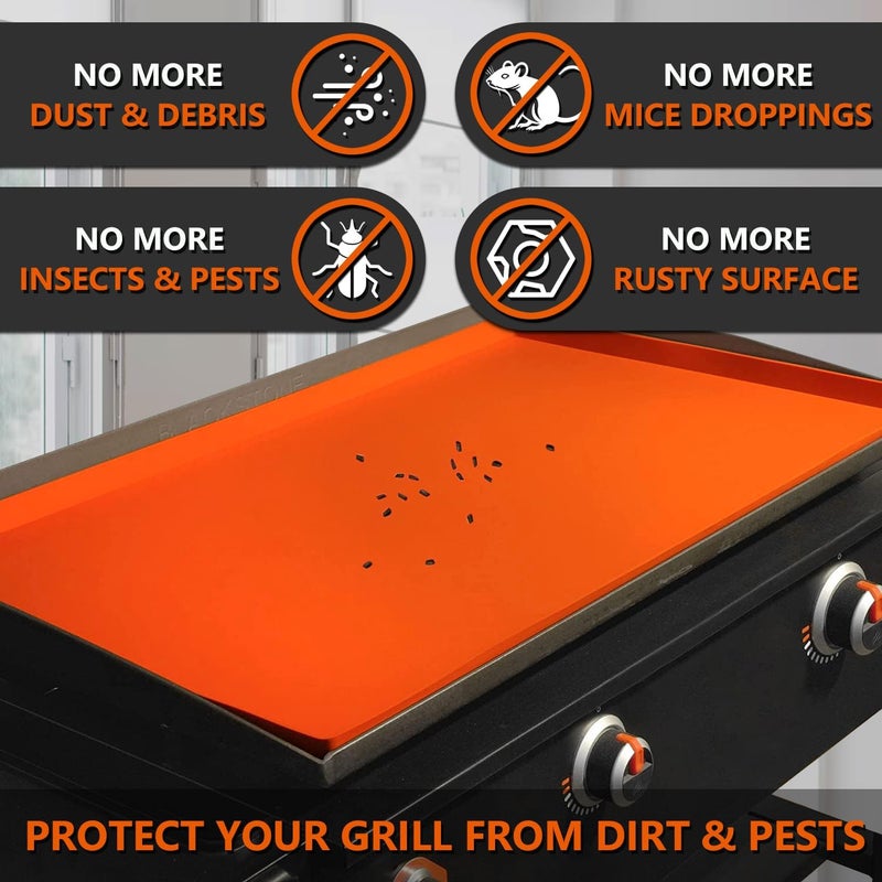 Protebox 17" Silicone Griddle Mat for Blackstone 17 Inch Grill, Heavy Duty Food Grade Silicone Griddle Cover, Protect Your Grill from Dirt & Rust All Year Round - Image 3